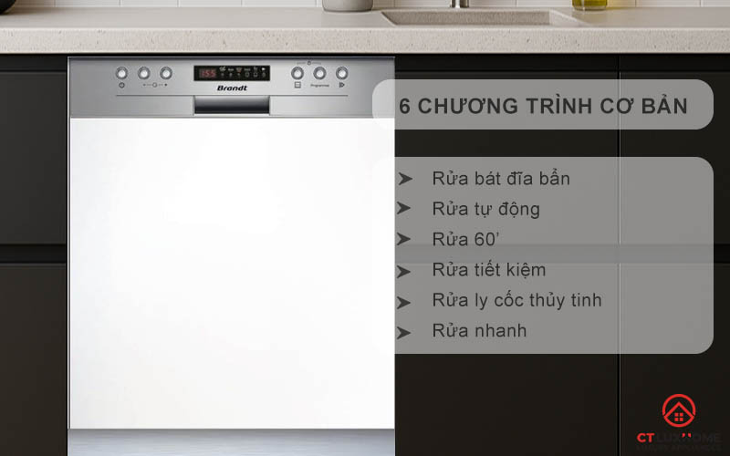 Tùy chọn đa dạng 6 chương trình rửa cơ bản phục vụ nhu cầu sử dụng