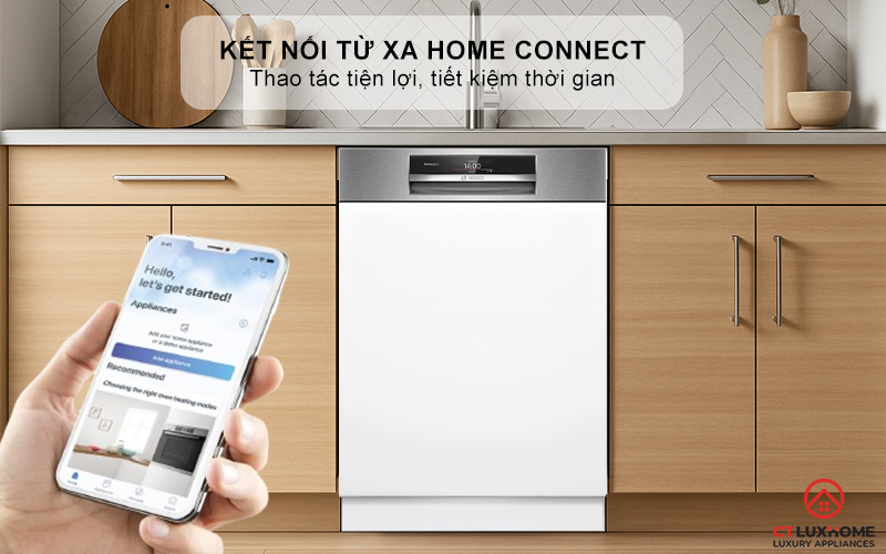 Kết nối và điều khiển máy rửa bát từ xa thông qua ứng dụng Home Connect
