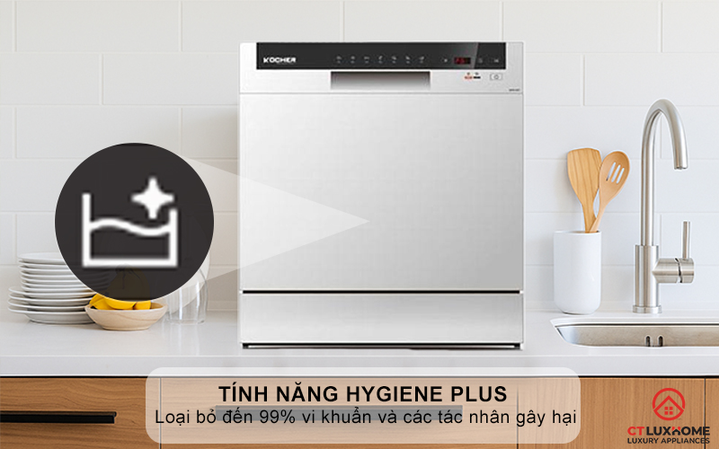 Tính năng Hygiene Plus diệt sạch 99% vi khuẩn