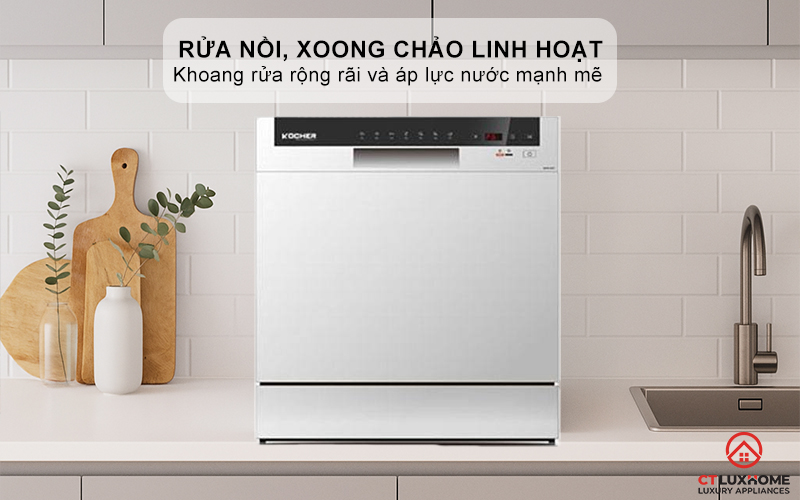 Có thể rửa nồi, xoong chảo linh hoạt