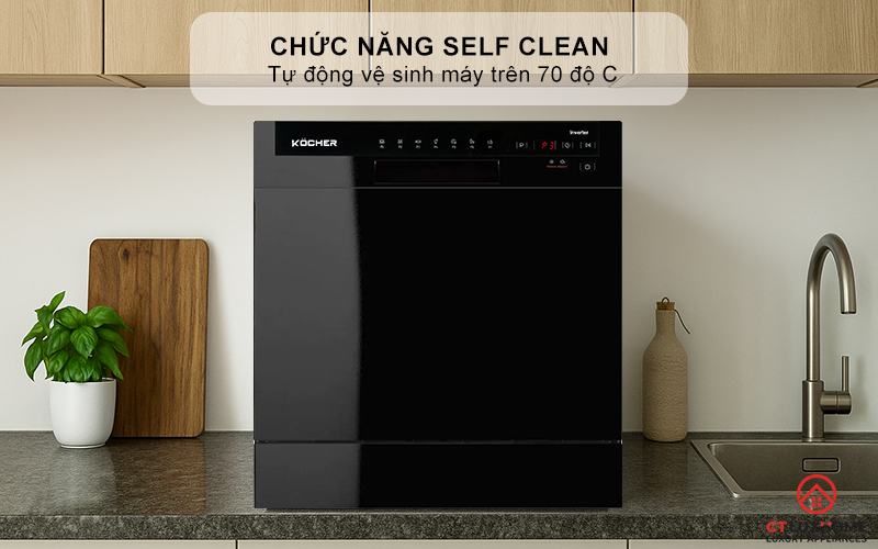 Chức năng Self clean - tự động vệ sinh máy trên 70 độ C