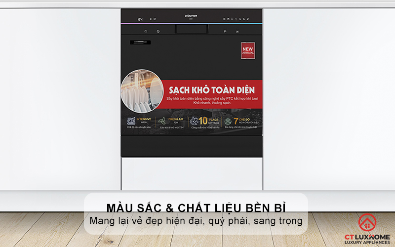 Màu sắc và chất liệu thép không gỉ mang lại vẻ đẹp hiện đại, quý phái
