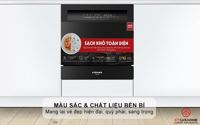 Màu sắc và chất liệu thép không gỉ mang lại vẻ đẹp hiện đại, quý phái
