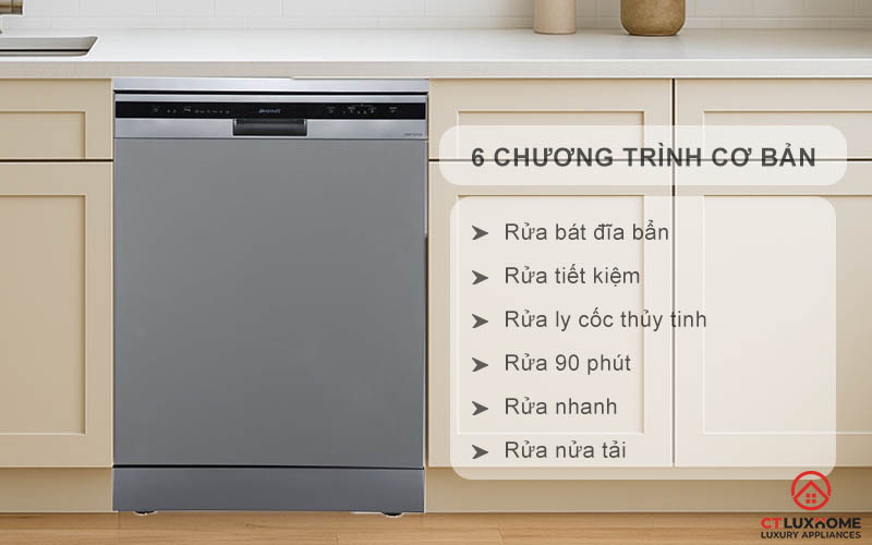 Tùy chọn đa dạng 6 chương trình rửa cơ bản phục vụ nhu cầu sử dụng