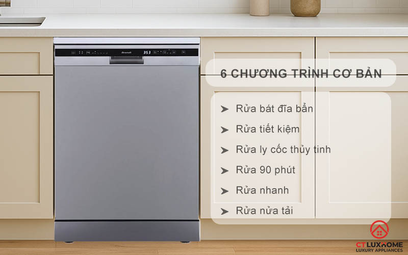 Tùy chọn đa dạng 6 chương trình rửa cơ bản phục vụ nhu cầu sử dụng