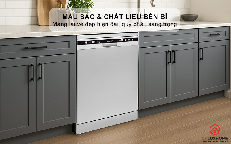 Màu sắc và chất liệu thép không gỉ mang lại vẻ đẹp hiện đại, quý phái