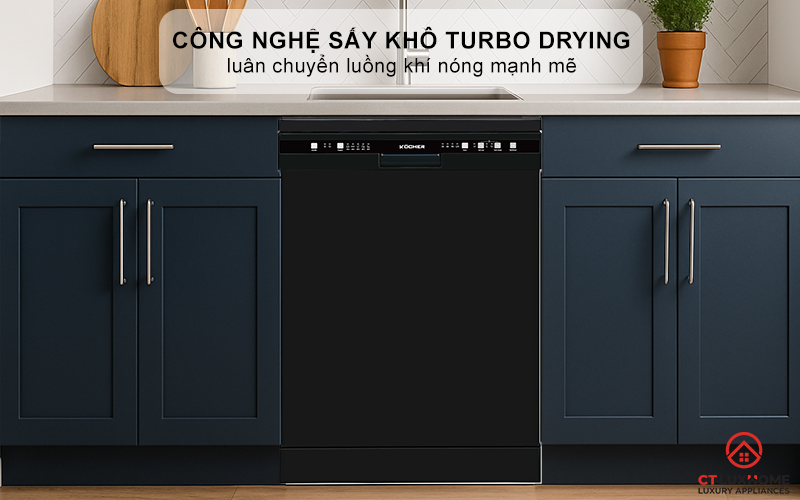 Công nghệ sấy khô Turbo Drying sạch khuẩn