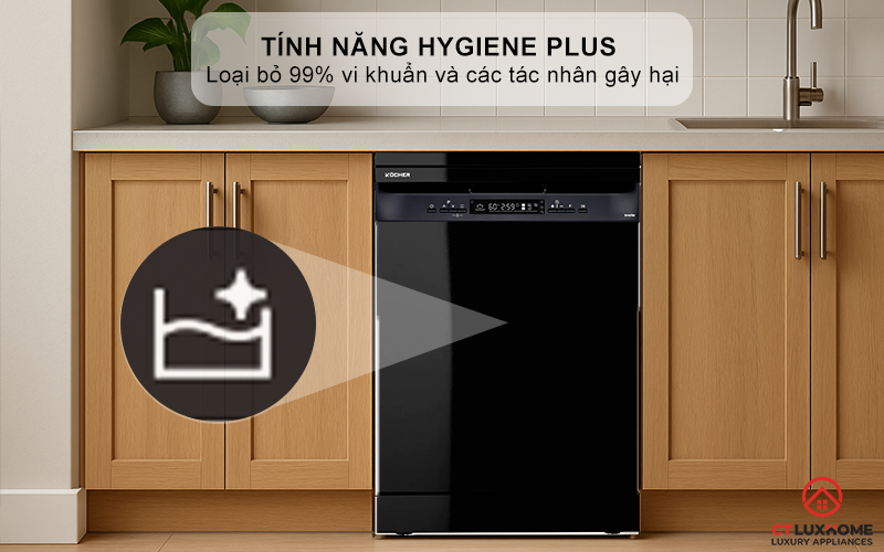 Tính năng Hygiene Plus - diệt sạch 99% vi khuẩn