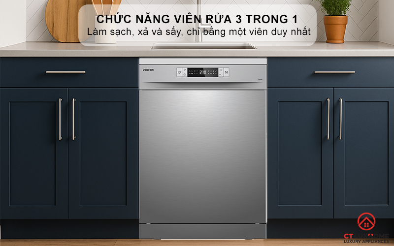 Chức năng viên rửa 3 trong 1 - All In One