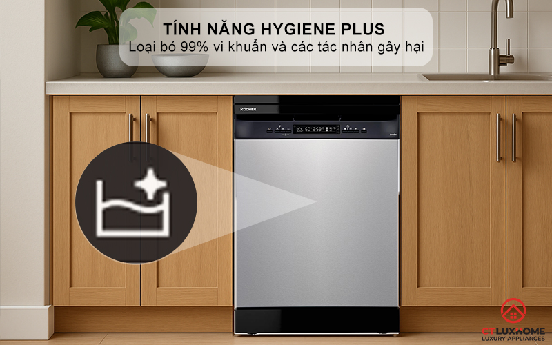 Tính năng Hygiene Plus - diệt sạch 99% vi khuẩn