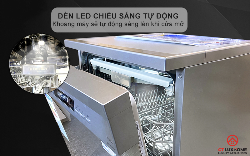 Đèn led chiếu sáng bên trong tự động sáng khi cửa mở