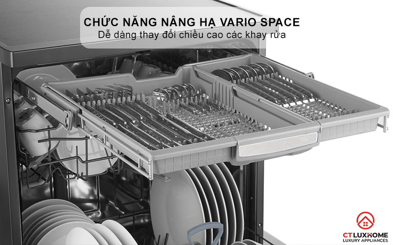 Chức năng nâng hạ Vario Space thông minh thay đổi 3 cấp độ chiều cao