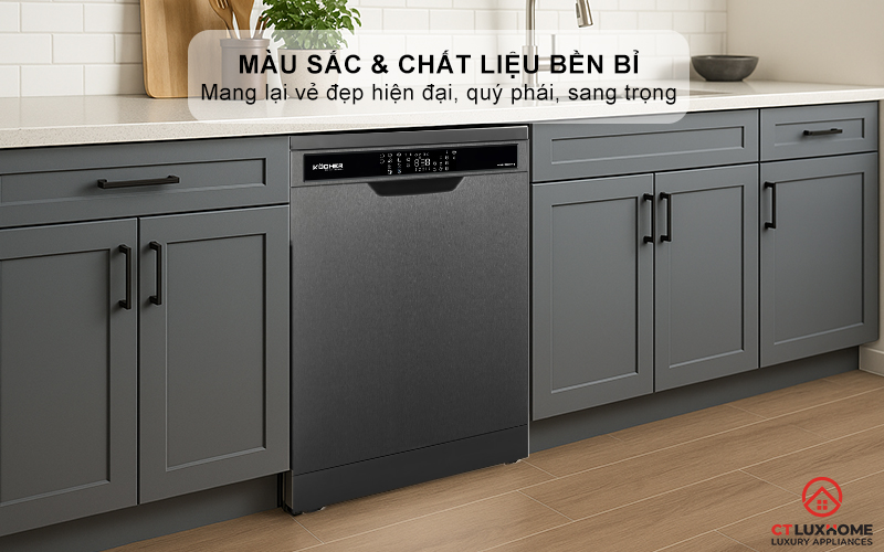 Màu sắc và chất liệu thép không gỉ mang lại vẻ đẹp hiện đại, quý phái