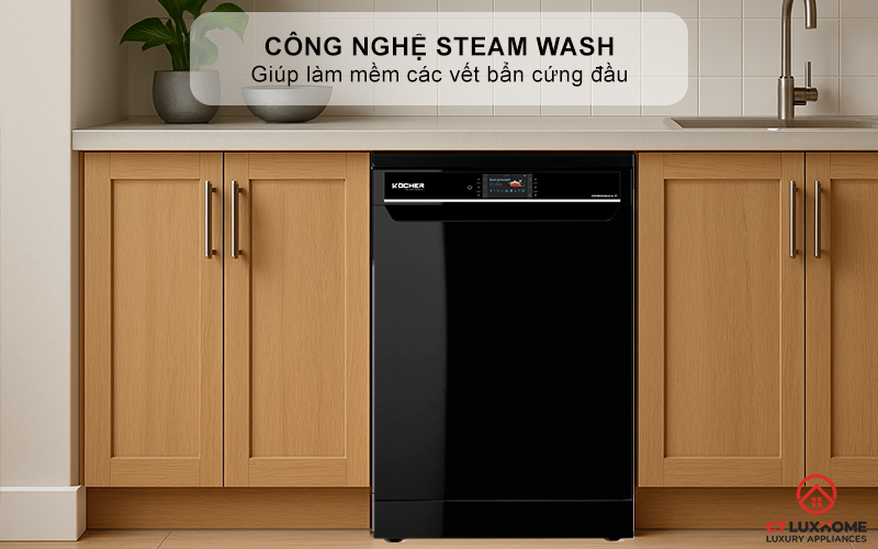 Công nghệ Steam Wash giúp làm mềm các vết bẩn cứng đầu