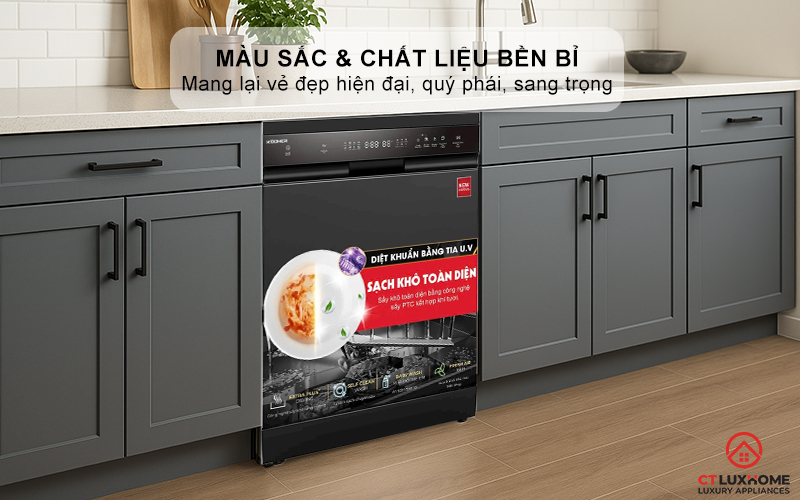 Màu đen huyền bí và chất liệu thép không gỉ mang lại vẻ đẹp hiện đại, quý phái