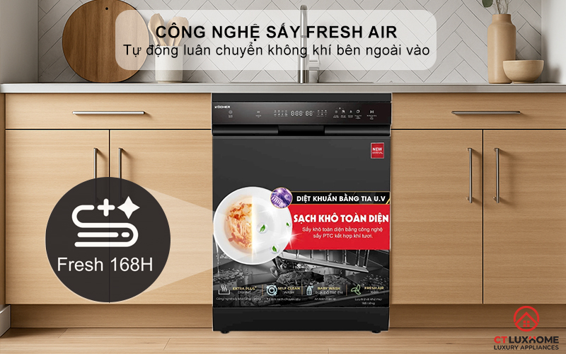Tích hợp công nghệ sấy khí tươi Fresh Air