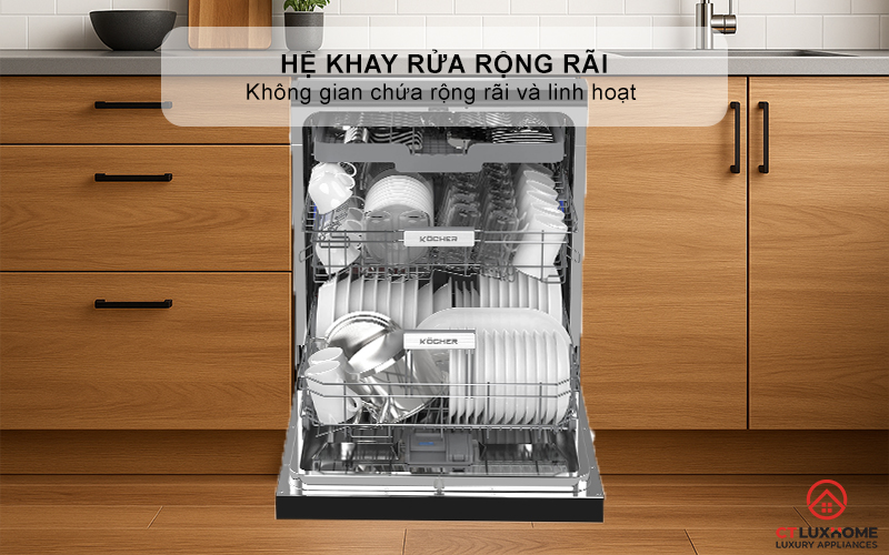 Sử dụng hệ khay rửa thế hệ mới rộng rãi Ultra Rack Plus