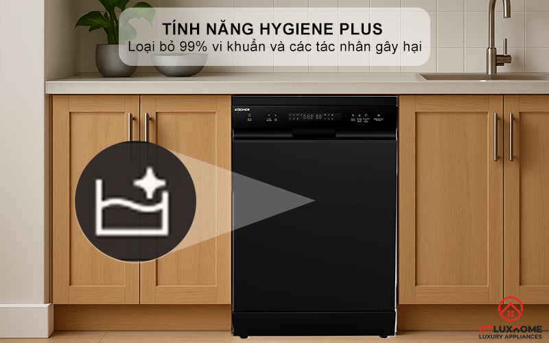 Tính năng Hygiene Plus - diệt sạch 99% vi khuẩn