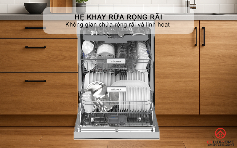 Sử dụng hệ khay rửa thế hệ mới rộng rãi Ultra Rack Plus