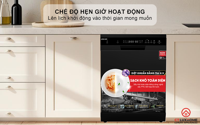 Chế độ hẹn giờ hoạt động lên tới 24h