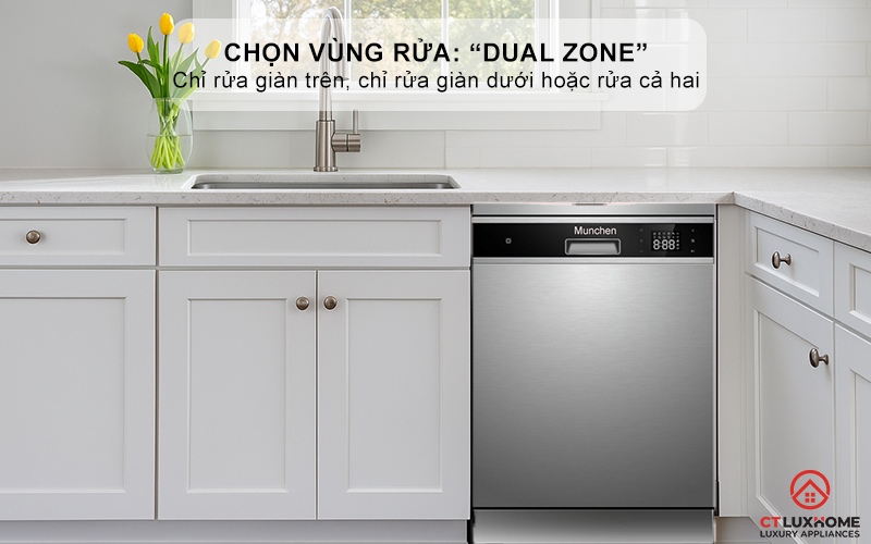 Chọn vùng rửa: “Dual Zone” linh hoạt