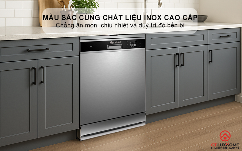 Màu sắc sang trọng cùng chất liệu Inox không vân tay cao cấp