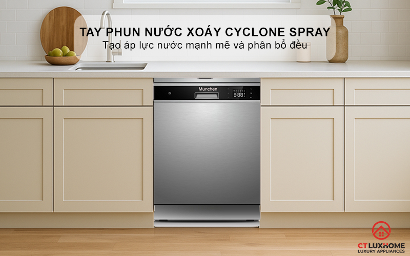 Tay phun nước xoáy Cyclone Spray giúp rửa siêu sạch