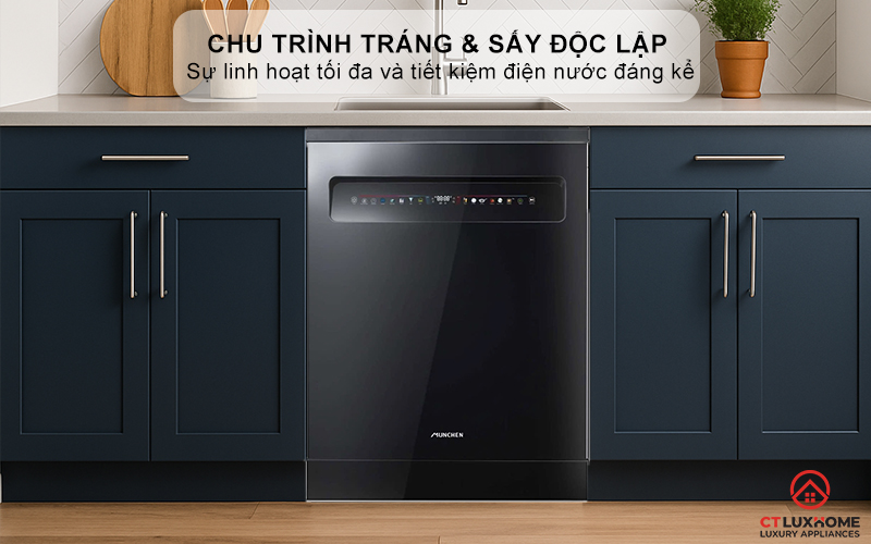 Chu trình tráng & sấy độc lập riêng biệt