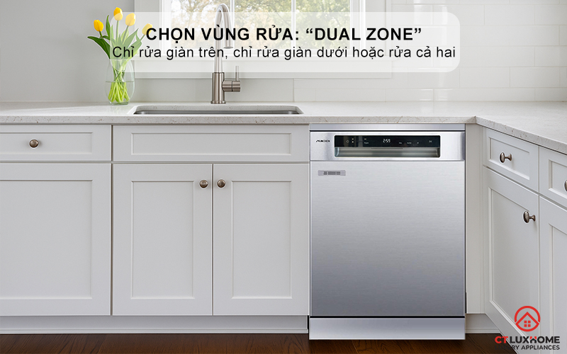 Chọn vùng rửa: “Dual Zone” linh hoạt