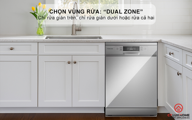 Chọn vùng rửa: “Dual Zone” linh hoạt