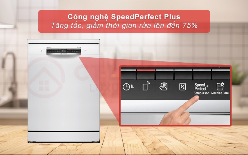 Chức năng SpeedPerfect Plus tăng tốc, giảm thời gian rửa lên đến 75%