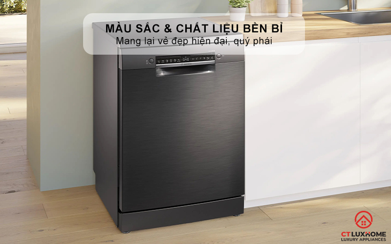Màu sắc đen và chất liệu mang lại vẻ đẹp hiện đại, quý phái