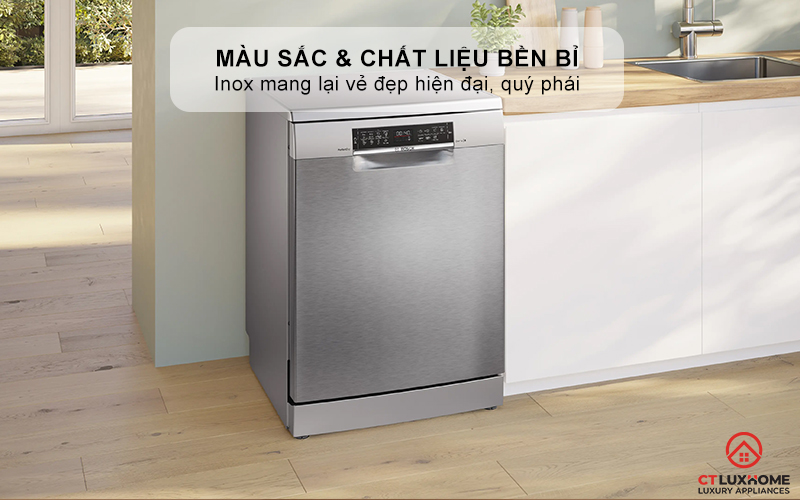 Màu sắc và chất liệu Inox mang lại vẻ đẹp hiện đại, quý phái