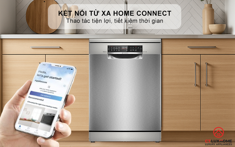 Kết nối từ xa “Home connect” giúp thao tác tiện lợi, tiết kiệm thời gian