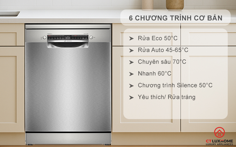MÁY RỬA BÁT ĐỘC LẬP BOSCH SMS6ZCI10E SERIE 6 SẤY ZEOLITH PERFECTDRY 4