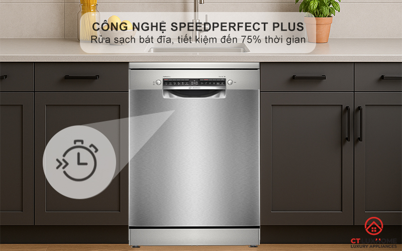 MÁY RỬA BÁT ĐỘC LẬP BOSCH SMS6ZCI10E SERIE 6 SẤY ZEOLITH PERFECTDRY 10