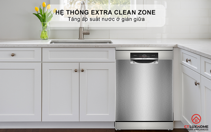 Tăng áp lực nước giàn giữa với hệ thống thủy lực Extra Clean Zone
