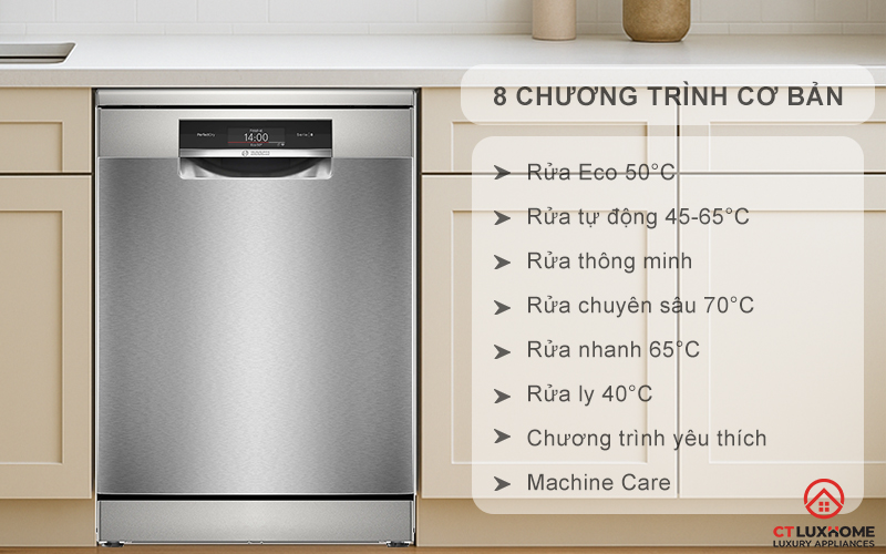 Tùy chọn đa dạng 7 chương trình rửa cơ bản phục vụ nhu cầu sử dụng