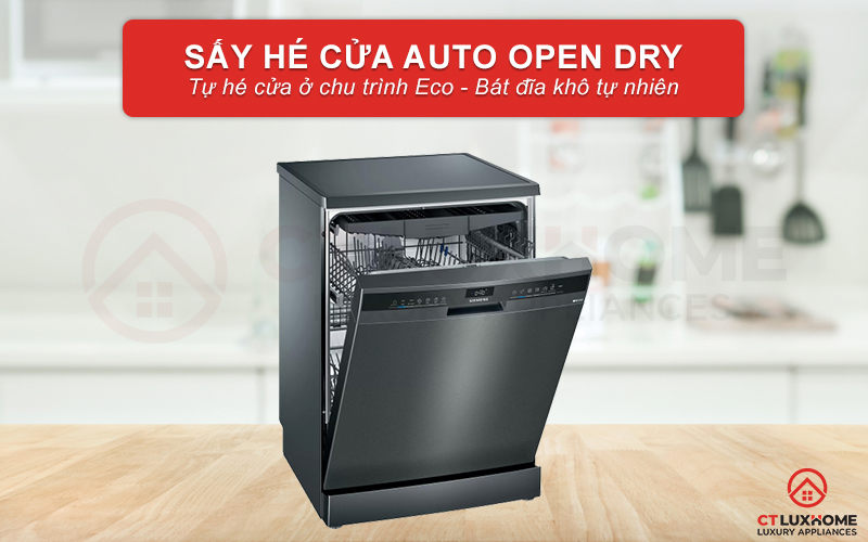 Sấy hé cửa tự động khô bát đĩa hiệu quả hơn với Auto Open Dry