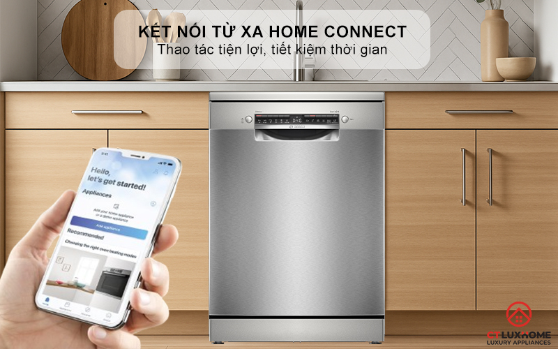 Kết nối từ xa “Home connect” giúp bạn thao tác tiện lợi, tiết kiệm thời gian