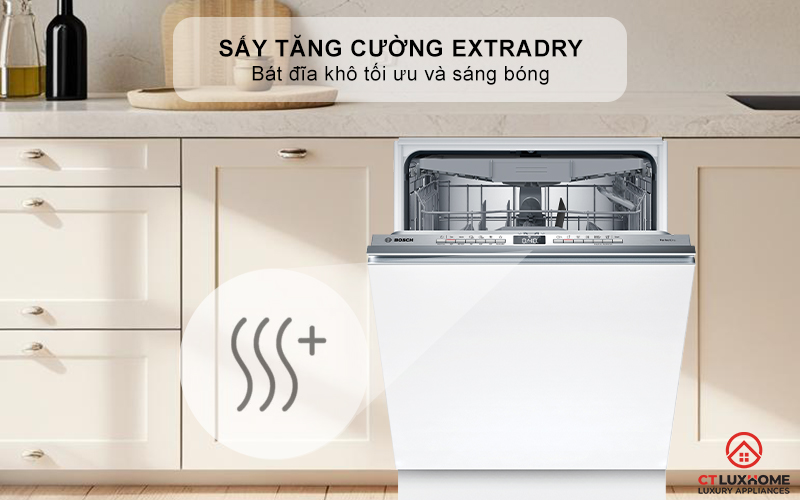 Tăng cường sấy bát đĩa khô hoàn hảo hơn với tính năng Extra Dry