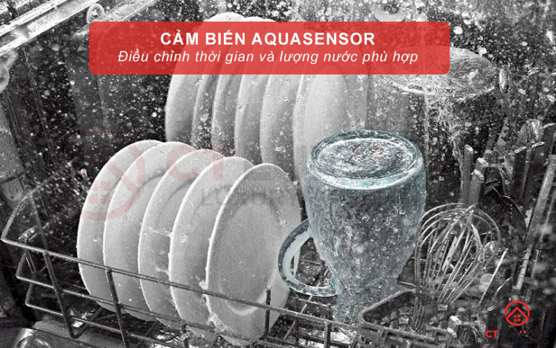 Thông minh hơn với AquaSensor và nhận biết chất tẩy rửa tự động