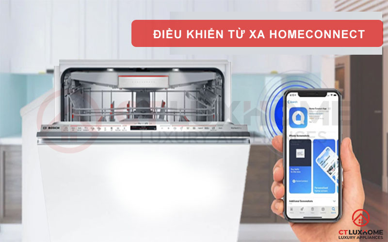 Kết nối và điều khiển máy rửa bát SMV8YCX02E từ xa thông qua Home Connect