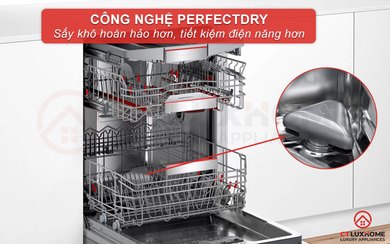 Công nghệ sấy khô hoàn toàn PerfectDry với Zeolite