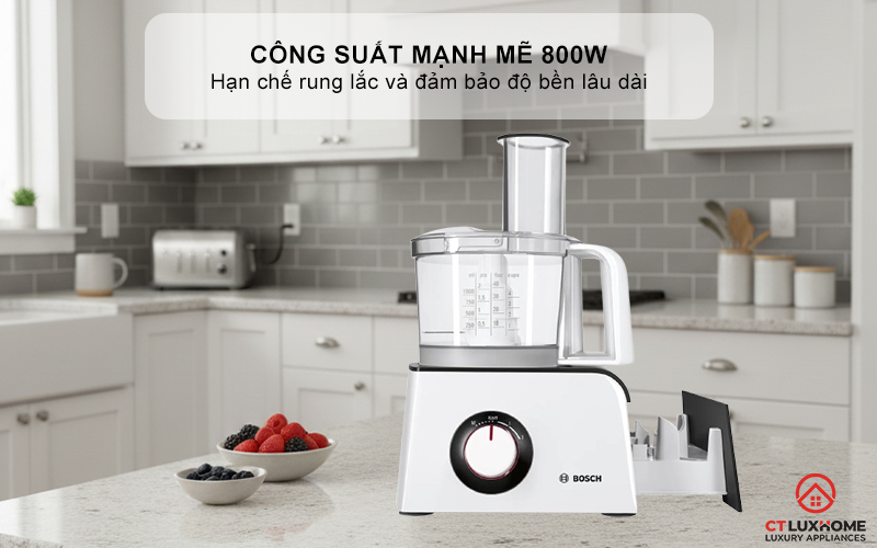Công suất mạnh mẽ 800W