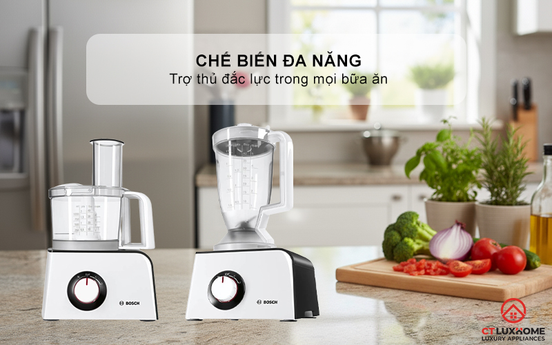 Chế biến đa năng, thay thế nhiều thiết bị trong bếp