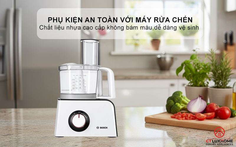 Dễ dàng làm sạch, phụ kiện an toàn với máy rửa chén