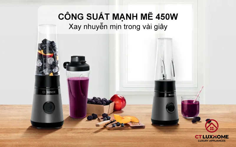 Công suất mạnh mẽ 450W - Xay nhuyễn mịn trong vài giây