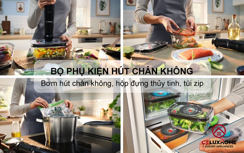 Tích hợp bộ phụ kiện hút chân không