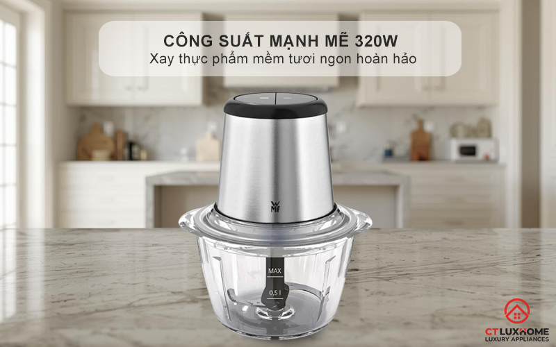 Công suất mạnh mẽ 320W - Xay thực phẩm mềm tươi ngon hoàn hảo